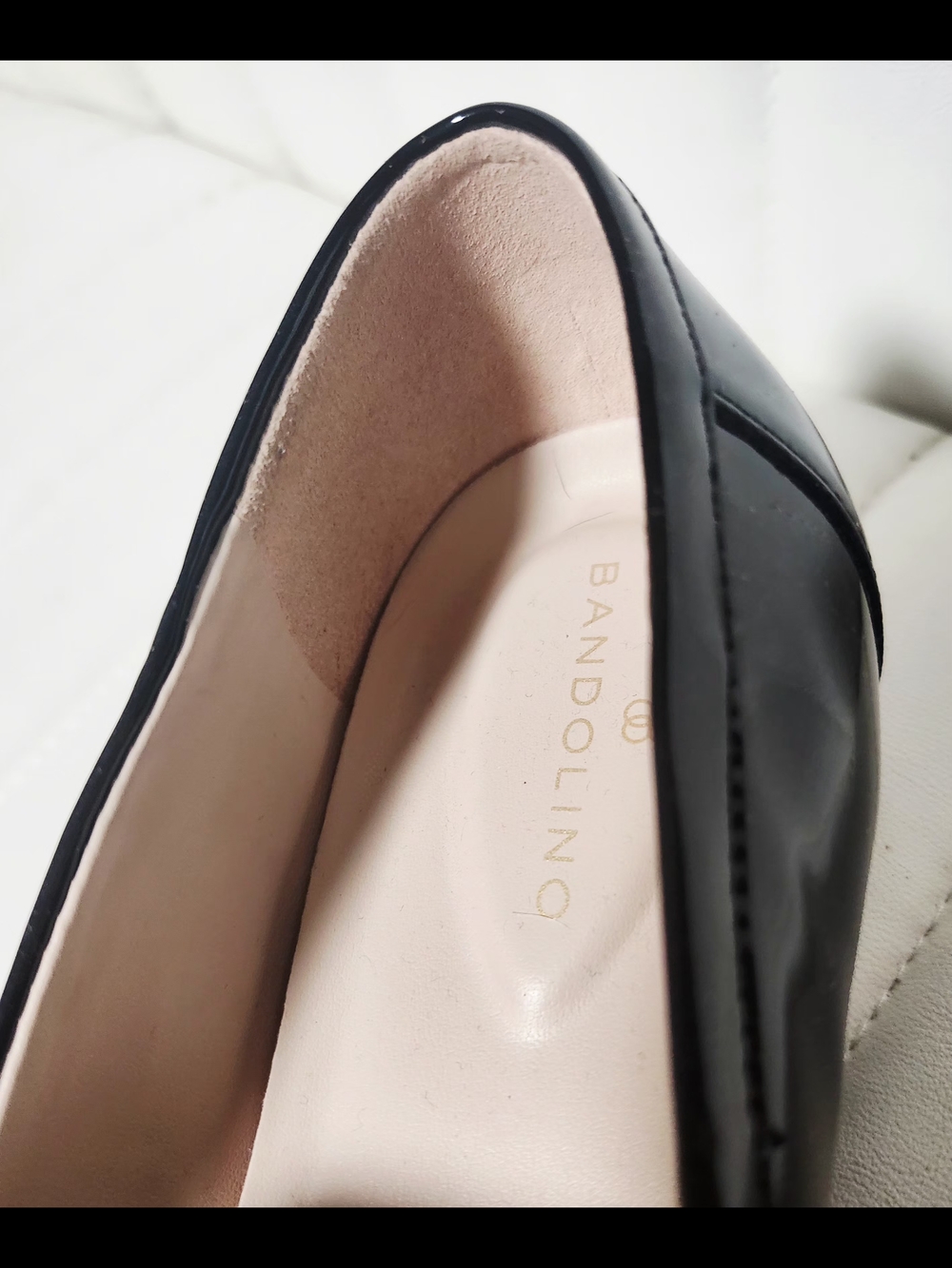 Bandolino Women's Lindio Black Patent Loafers with Brown Bow Detail - Picture 5 of 9